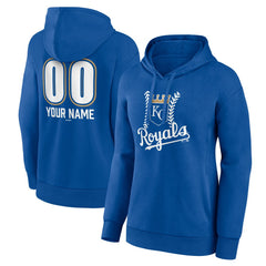 Kansas City Royals Women's Personalized Name & Number Fastball Pullover Hoodie | MLB On Sale