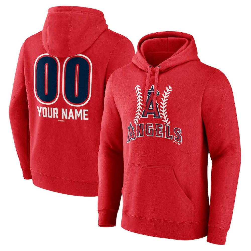 Los Angeles Angels Personalized Name & Number Fastball Pullover Hoodie | MLB Near me