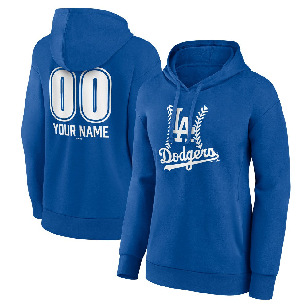 Los Angeles Dodgers Women's Personalized Name & Number Fastball Pullover Hoodie | MLB Online