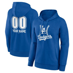 Los Angeles Dodgers Women's Personalized Name & Number Fastball Pullover Hoodie | MLB Online