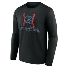 Miami Marlins Personalized Name & Number Fastball Long Sleeve T-Shirt | MLB Discount