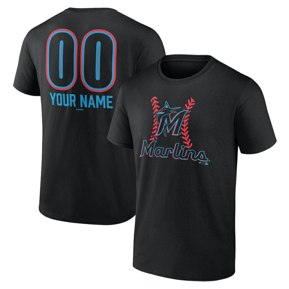 Miami Marlins Personalized Name & Number Fastball T-Shirt | MLB On Sale