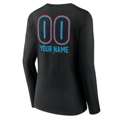 Miami Marlins Women's Personalized Name & Number Fastball Long Sleeve V-Neck T-Shirt | MLB Online