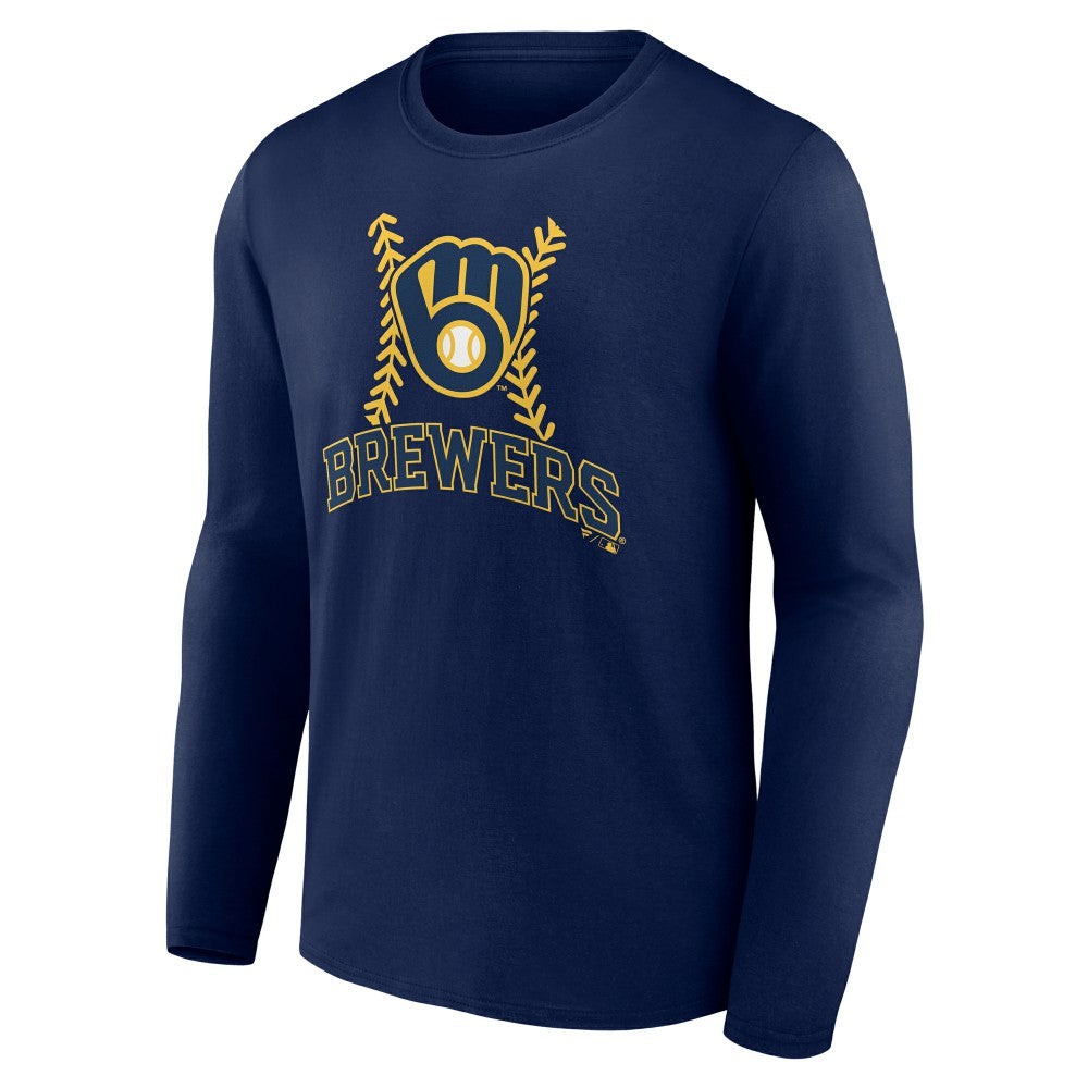 Milwaukee Brewers Personalized Name & Number Fastball Long Sleeve T-Shirt | MLB US