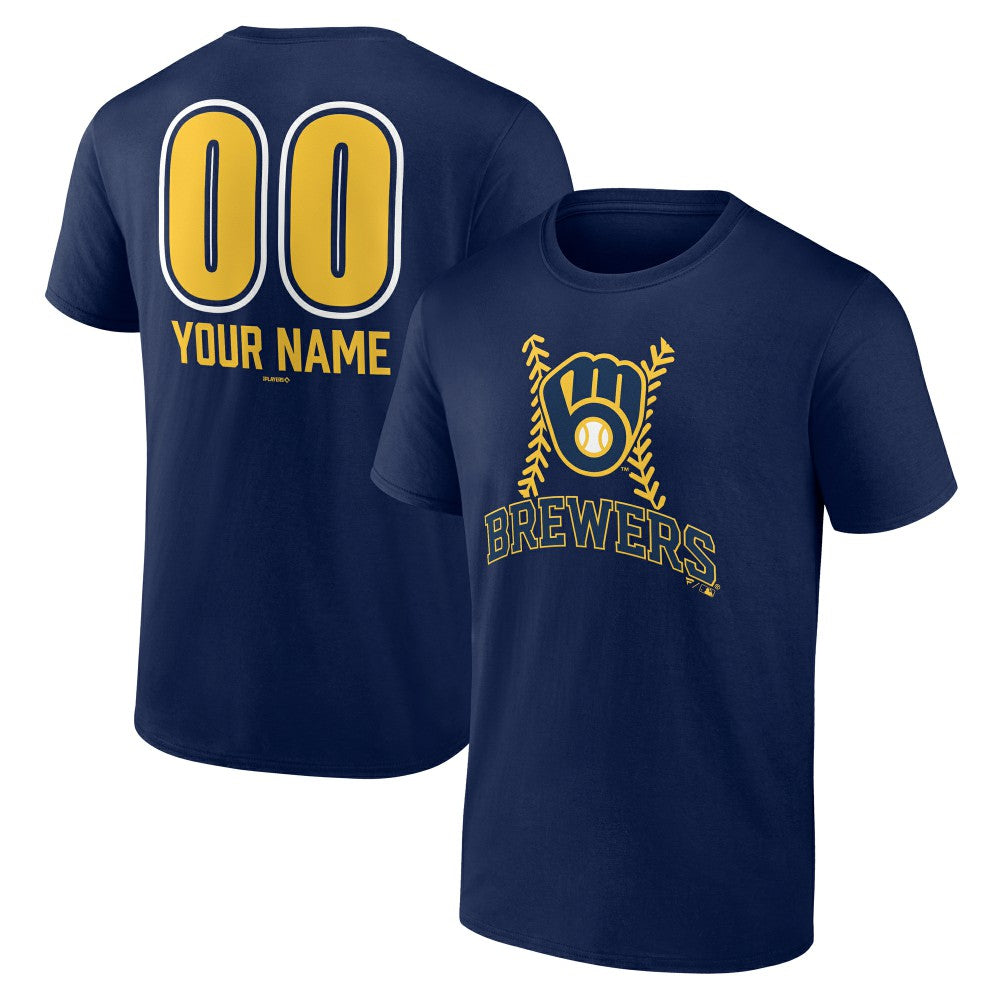 Milwaukee Brewers Personalized Name & Number Fastball T-Shirt | MLB Near me
