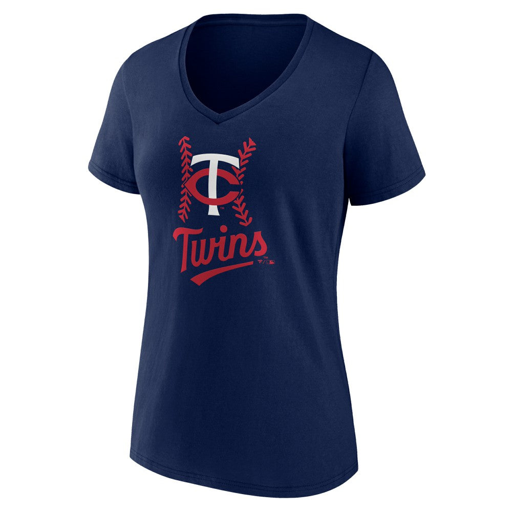Minnesota Twins Women's Personalized Name & Number Fastball V-Neck T-Shirt | MLB Shop