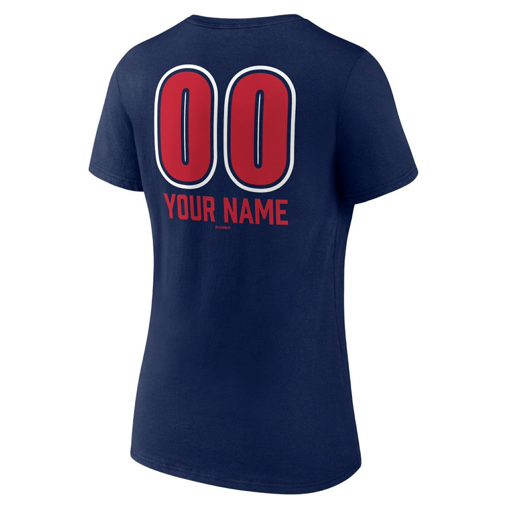Minnesota Twins Women's Personalized Name & Number Fastball V-Neck T-Shirt | MLB Shop