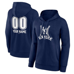 New York Yankees Women's Personalized Name & Number Fastball Pullover Hoodie | MLB For sale