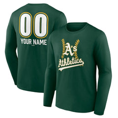 Athletics Personalized Name & Number Fastball Long Sleeve T-Shirt | MLB For sale