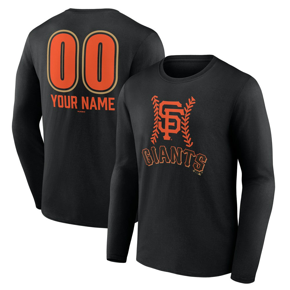 San Francisco Giants Personalized Name & Number Fastball Long Sleeve T-Shirt | MLB On Sale