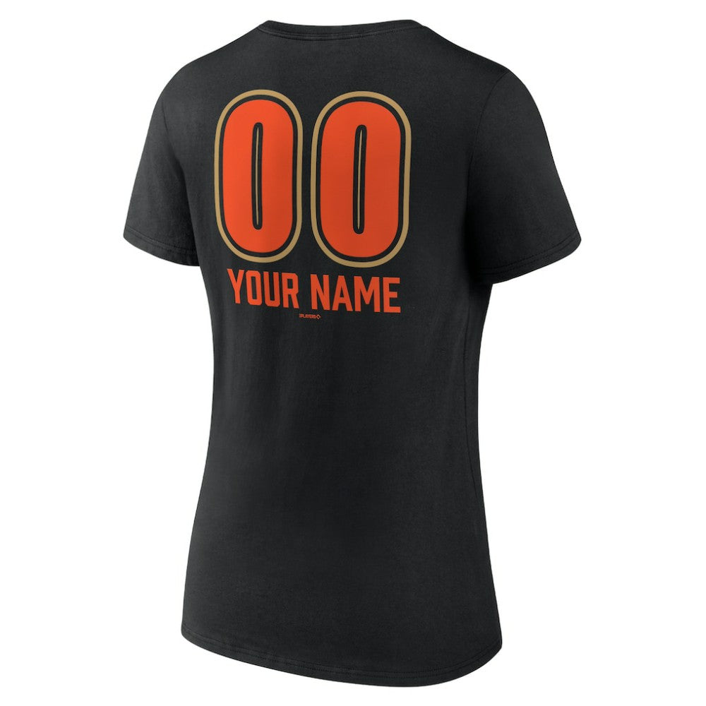 San Francisco Giants Women's Personalized Name & Number Fastball V-Neck T-Shirt | MLB US