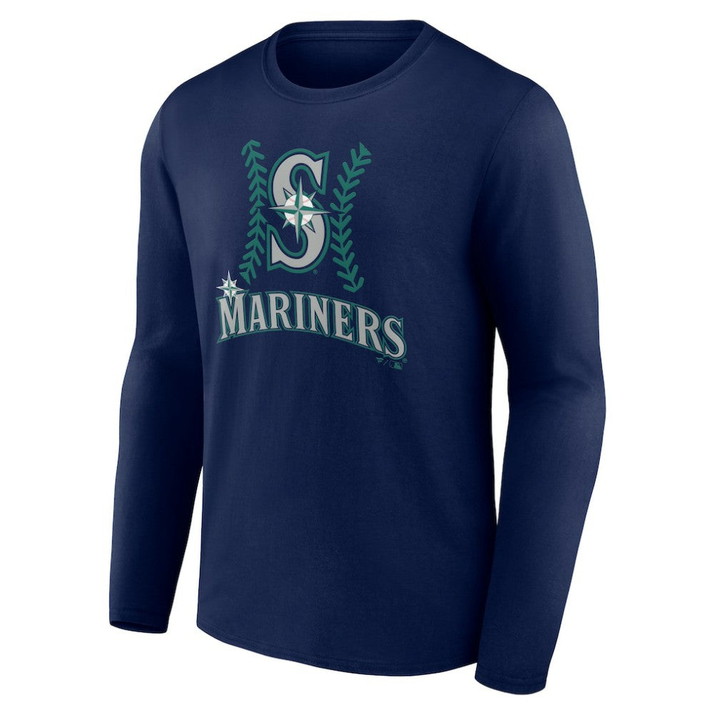 Seattle Mariners Personalized Name & Number Fastball Long Sleeve T-Shirt | MLB New