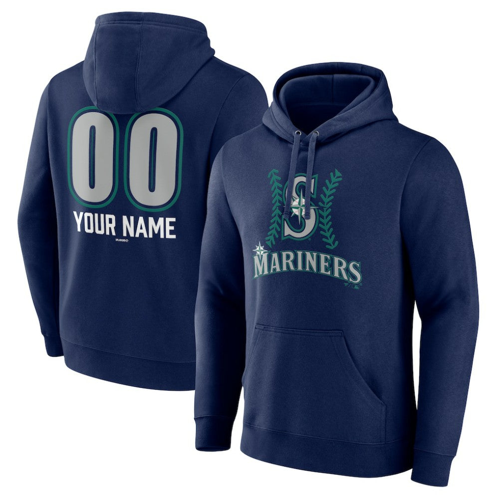 Seattle Mariners Personalized Name & Number Fastball Pullover Hoodie | MLB Discount