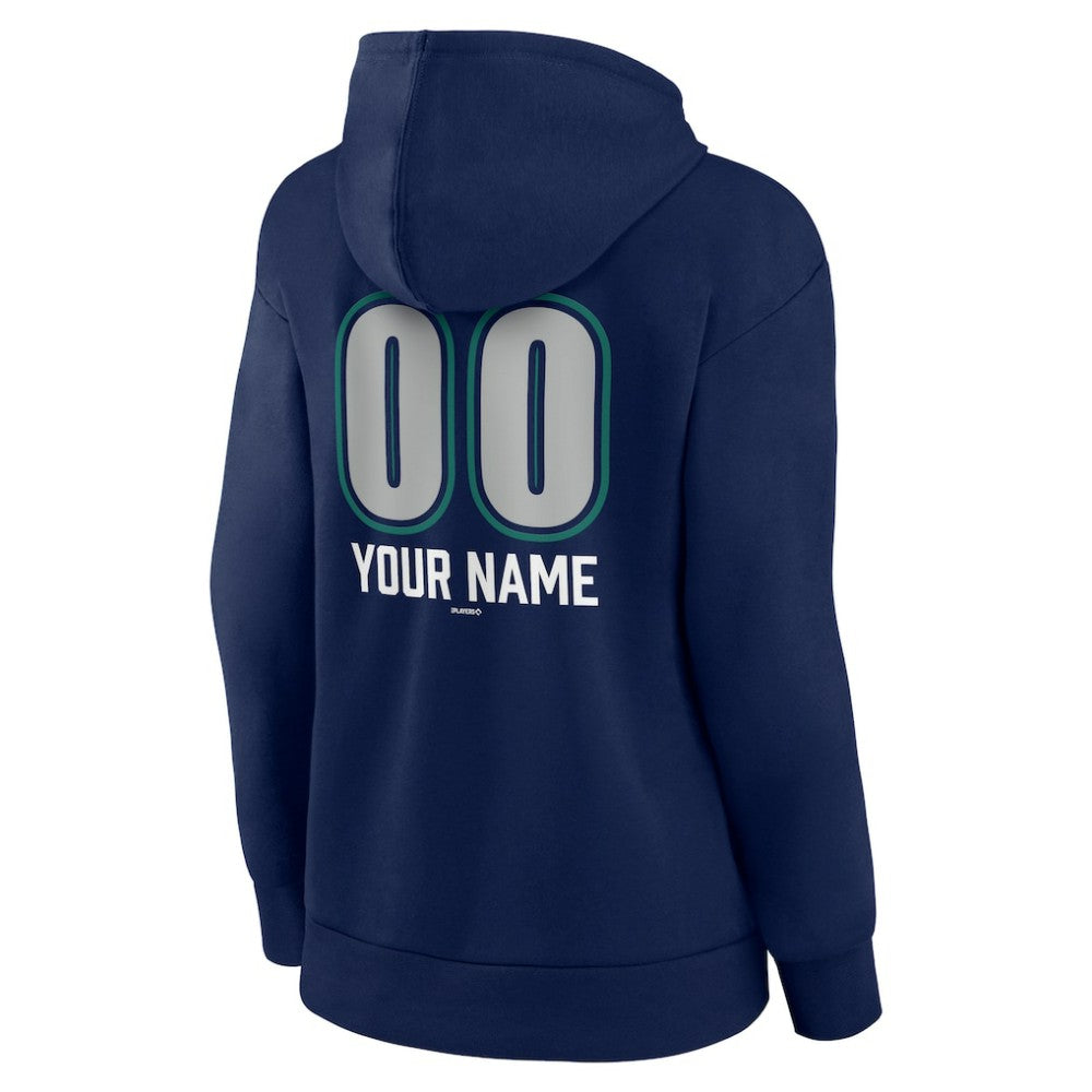 Seattle Mariners Women's Personalized Name & Number Fastball Pullover Hoodie | MLB Discount
