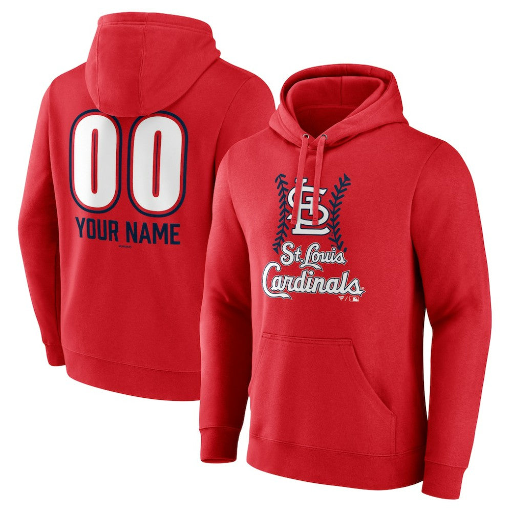 St. Louis Cardinals Personalized Name & Number Fastball Pullover Hoodie | MLB Near me
