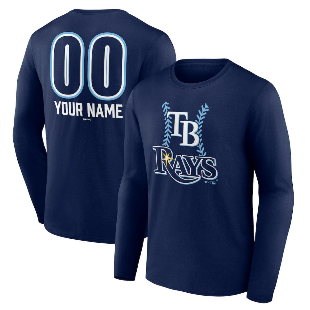 Tampa Bay Rays Personalized Name & Number Fastball Long Sleeve T-Shirt | MLB For sale