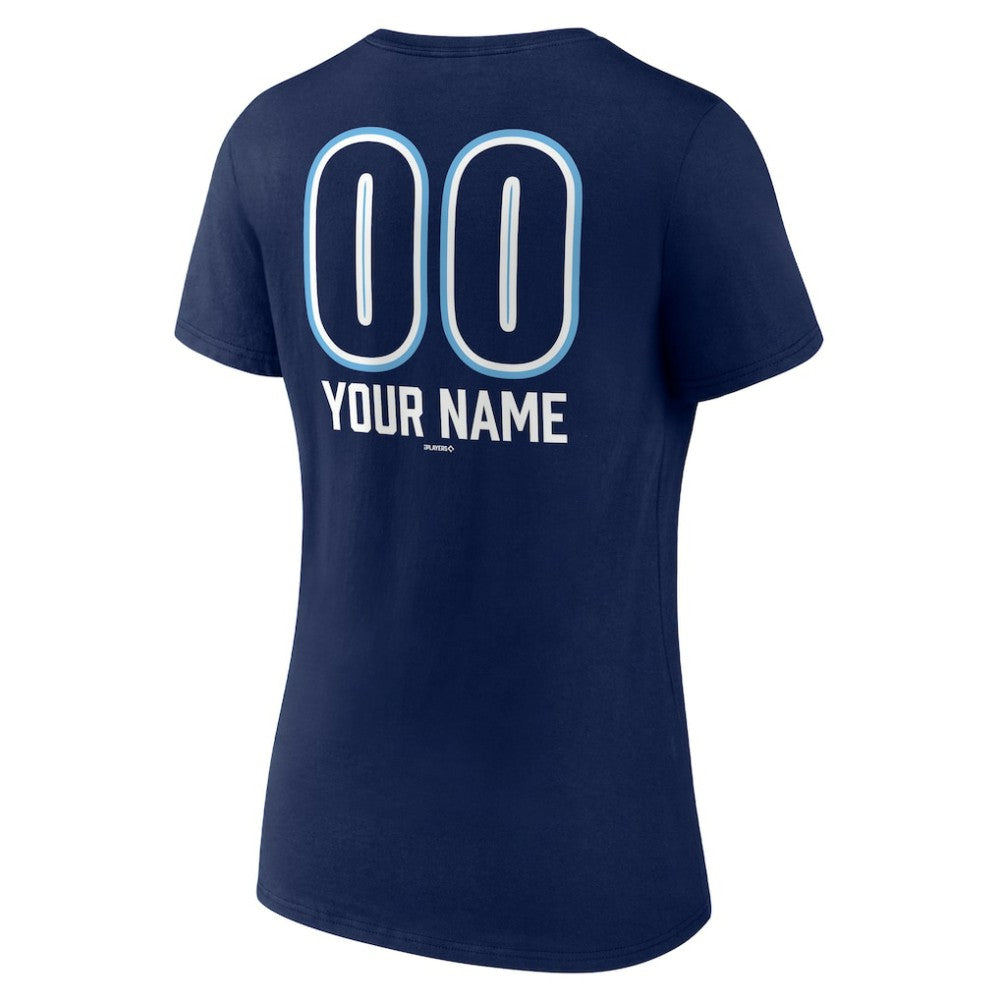 Tampa Bay Rays Women's Personalized Name & Number Fastball V-Neck T-Shirt | MLB Online