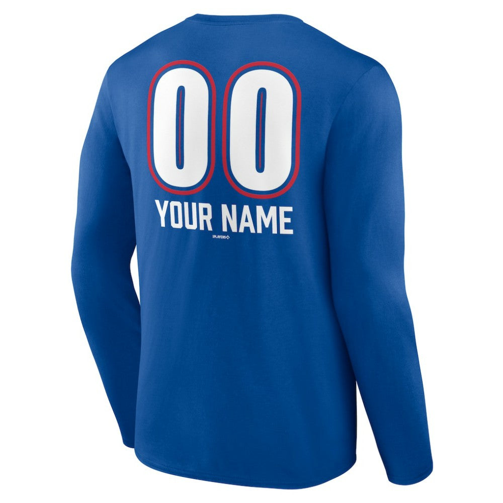 Texas Rangers Personalized Name & Number Fastball Long Sleeve T-Shirt | MLB On Sale