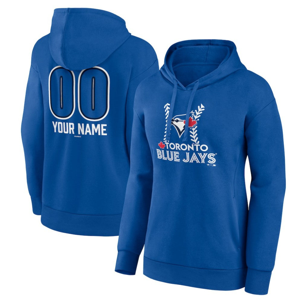 Toronto Blue Jays Women's Personalized Name & Number Fastball Pullover Hoodie | MLB US