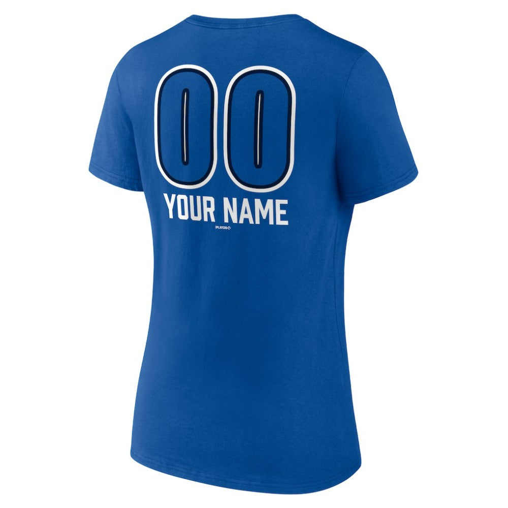 Toronto Blue Jays Women's Personalized Name & Number Fastball V-Neck T-Shirt | MLB Near me