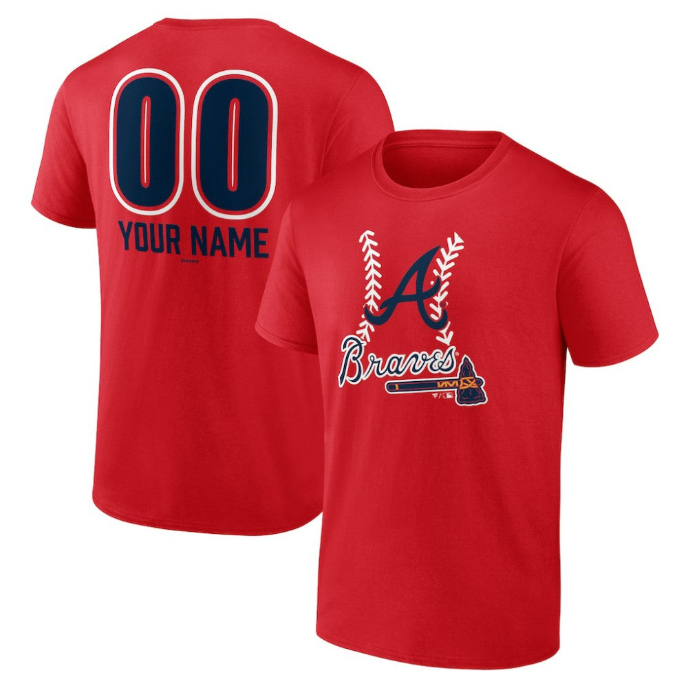 Atlanta Braves Personalized Name & Number Fastball T-Shirt | MLB For sale
