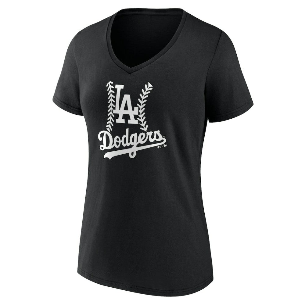 Los Angeles Dodgers Women's Personalized Name & Number Fastball V-Neck T-Shirt | MLB Sale