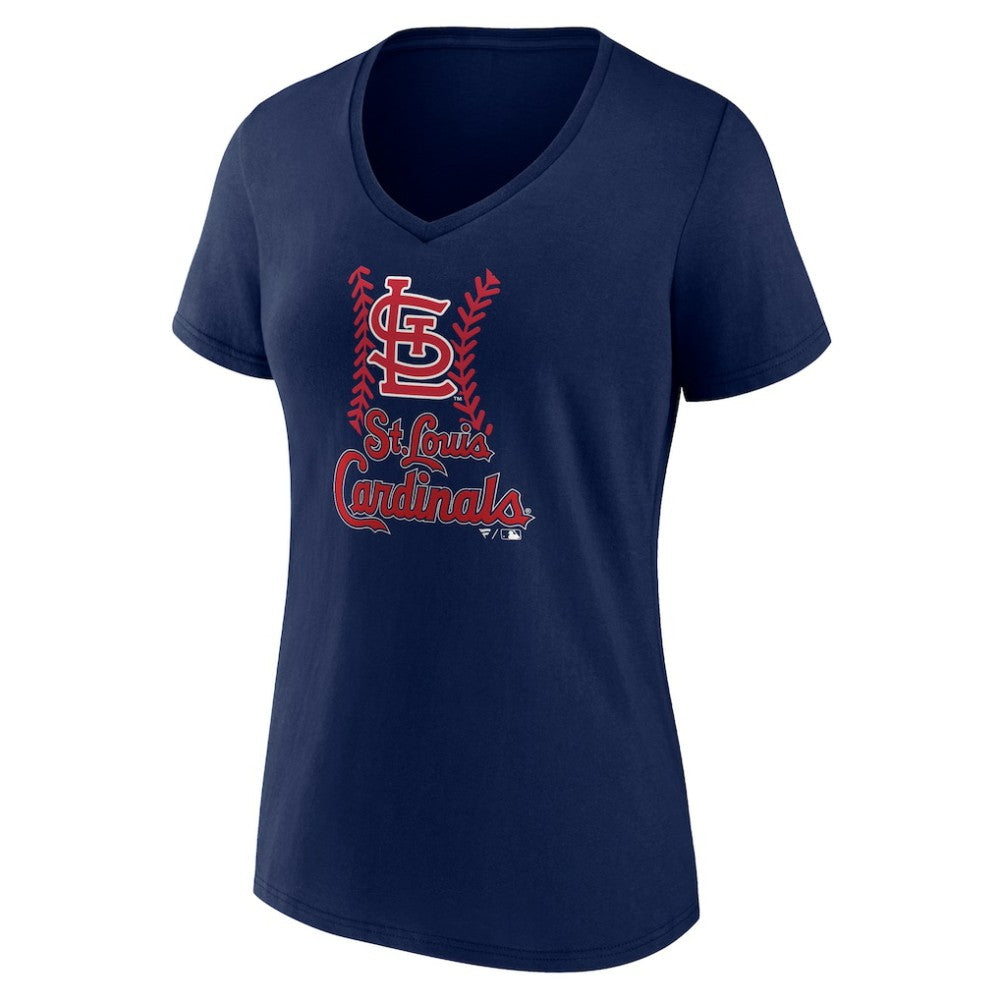 St. Louis Cardinals Women's Personalized Name & Number Fastball V-Neck T-Shirt | MLB For sale