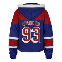 Mika Zibanejad New York Rangers '47 Women's Superior Lacer Cropped Pullover Hoodie Online