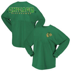 Chicago Blackhawks Fanatics Women's St. Patrick's Day Spirit Jersey T-Shirt Discount