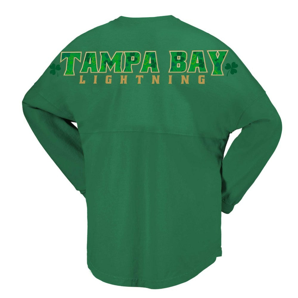 Tampa Bay Lightning Fanatics Women's St. Patrick's Day Spirit Jersey T-Shirt Discount