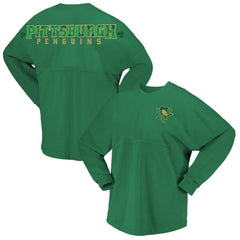 Pittsburgh Penguins Fanatics Women's St. Patrick's Day Spirit Jersey T-Shirt For Sale