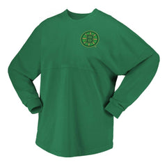 Boston Bruins Fanatics Women's St. Patrick's Day Spirit Jersey T-Shirt On Sale