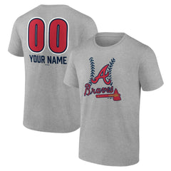 Atlanta Braves Personalized Name & Number Fastball T-Shirt | MLB New