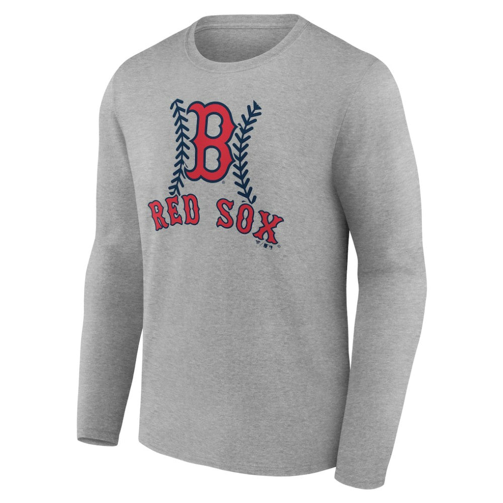 Boston Red Sox Personalized Name & Number Fastball Long Sleeve T-Shirt | MLB New