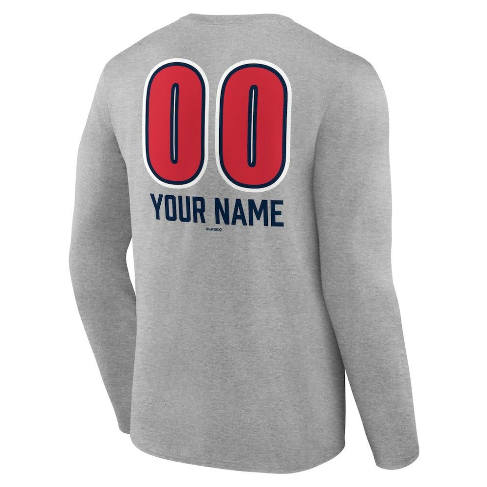 Boston Red Sox Personalized Name & Number Fastball Long Sleeve T-Shirt | MLB New