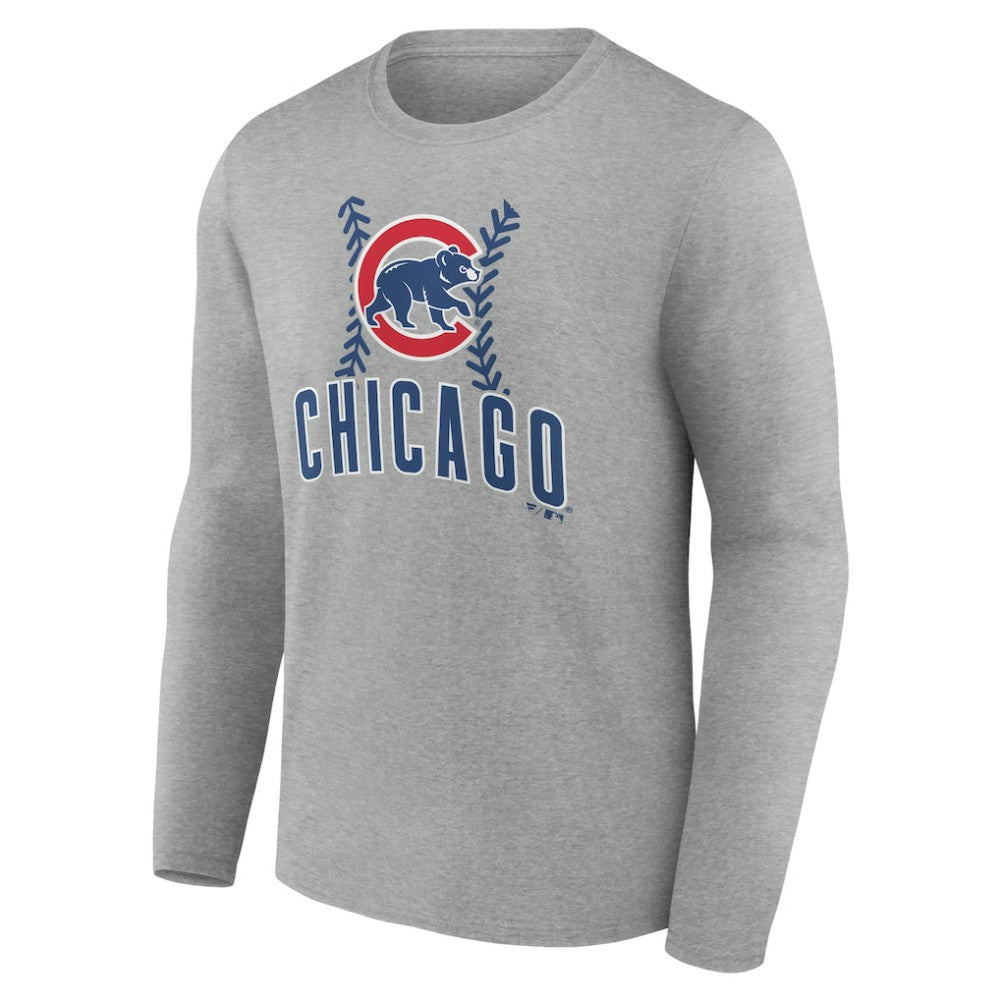 Chicago Cubs Personalized Name & Number Fastball Long Sleeve T-Shirt | MLB US