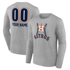 Houston Astros Personalized Name & Number Fastball Long Sleeve T-Shirt | MLB On Sale