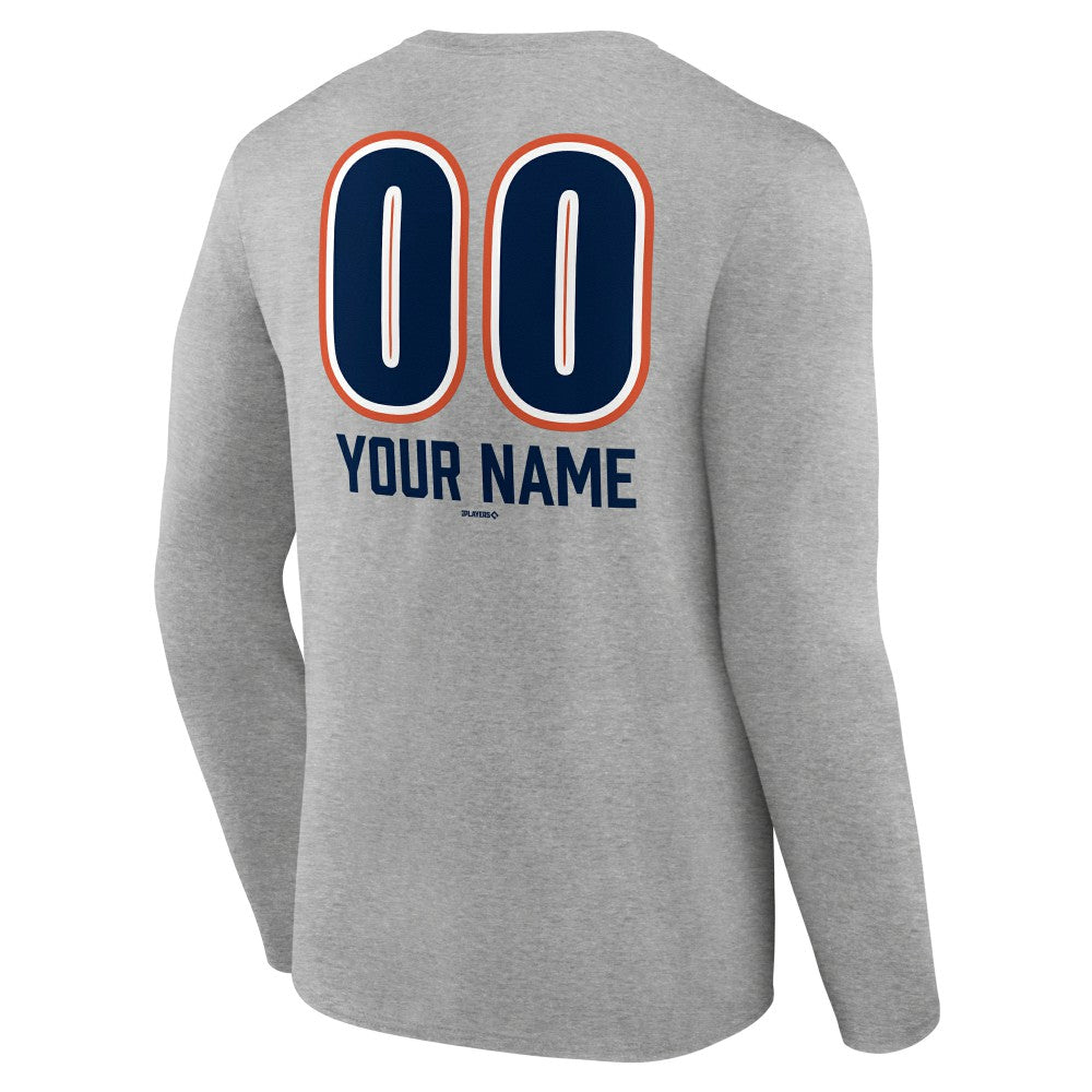 Houston Astros Personalized Name & Number Fastball Long Sleeve T-Shirt | MLB On Sale