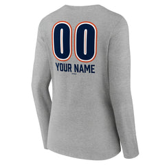 Houston Astros Women's Personalized Name & Number Fastball Long Sleeve V-Neck T-Shirt | MLB Sale