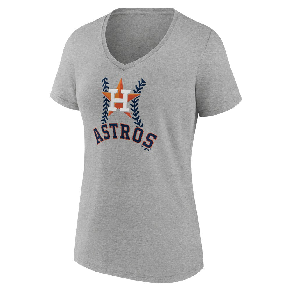 Houston Astros Women's Personalized Name & Number Fastball V-Neck T-Shirt | MLB Shop