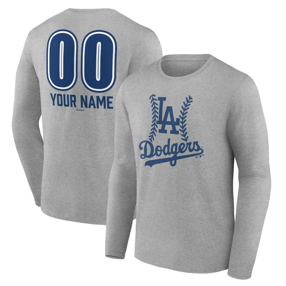 Los Angeles Dodgers Personalized Name & Number Fastball Long Sleeve T-Shirt | MLB Sale