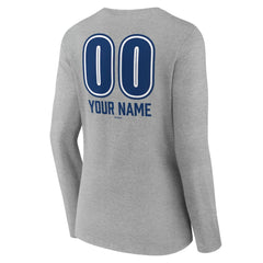 Los Angeles Dodgers Women's Personalized Name & Number Fastball Long Sleeve V-Neck T-Shirt | MLB On Sale