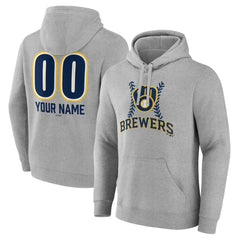 Milwaukee Brewers Personalized Name & Number Fastball Pullover Hoodie | MLB For sale