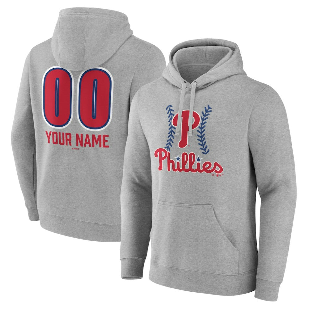 Philadelphia Phillies Personalized Name & Number Fastball Pullover Hoodie | MLB New