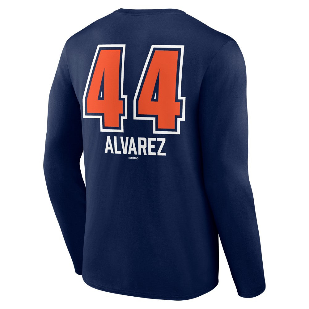 Yordan Alvarez Houston Astros Fastball Player Name & Number Long Sleeve T-Shirt | MLB New