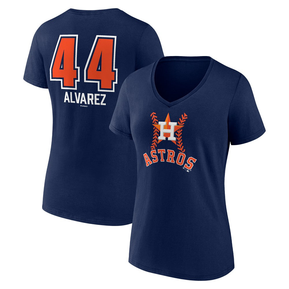 Yordan Alvarez Houston Astros Women's Fastball Player Name & Number V-Neck T-Shirt | MLB Outlet