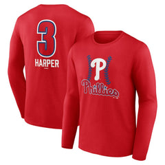 Bryce Harper Philadelphia Phillies Fastball Player Name & Number Long Sleeve T-Shirt | MLB US