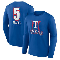 Corey Seager Texas Rangers Fastball Player Name & Number Long Sleeve T-Shirt | MLB Outlet