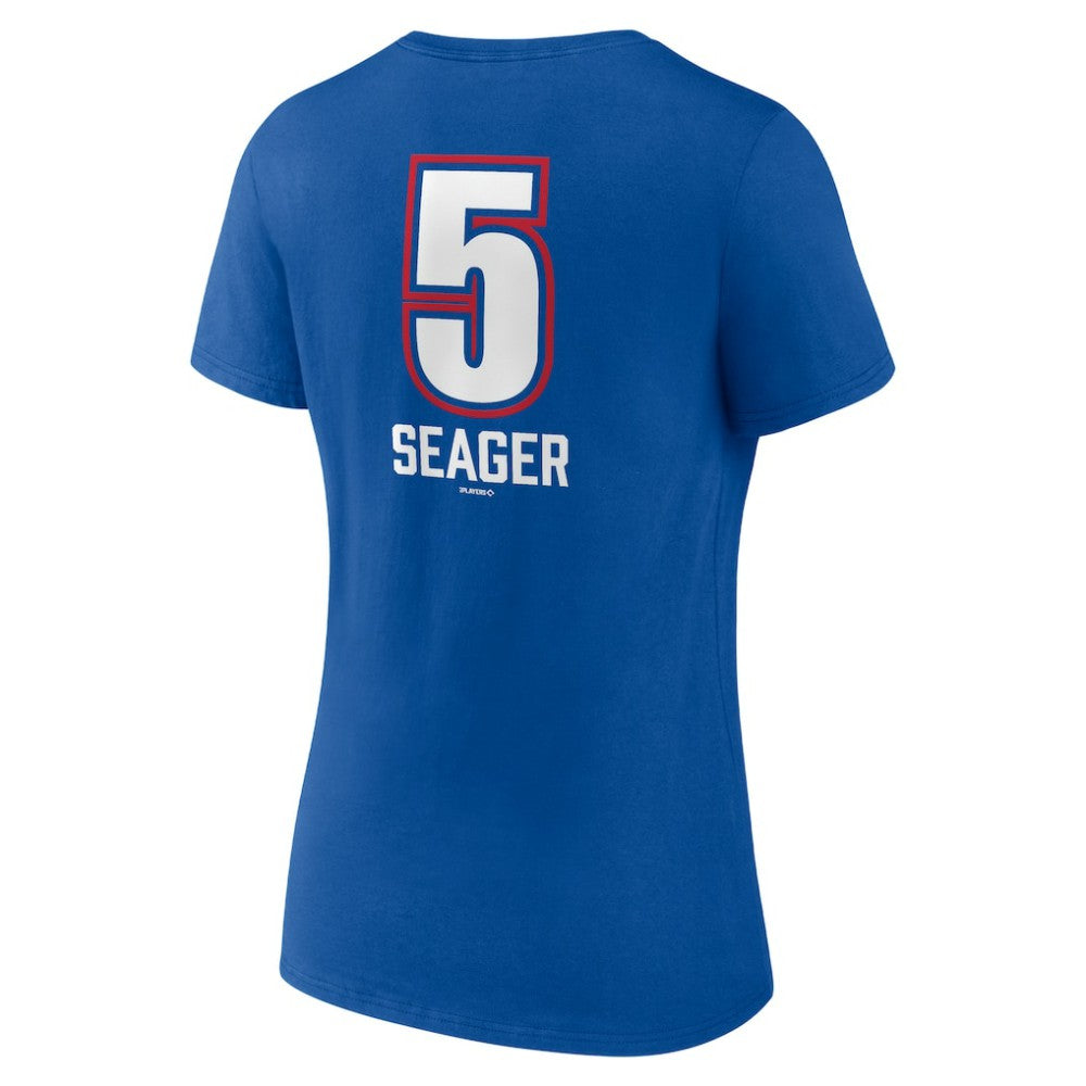 Corey Seager Texas Rangers Women's Fastball Player Name & Number V-Neck T-Shirt | MLB On Sale