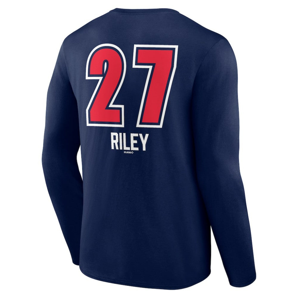 Austin Riley Atlanta Braves Fastball Player Name & Number Long Sleeve T-Shirt | MLB Discount